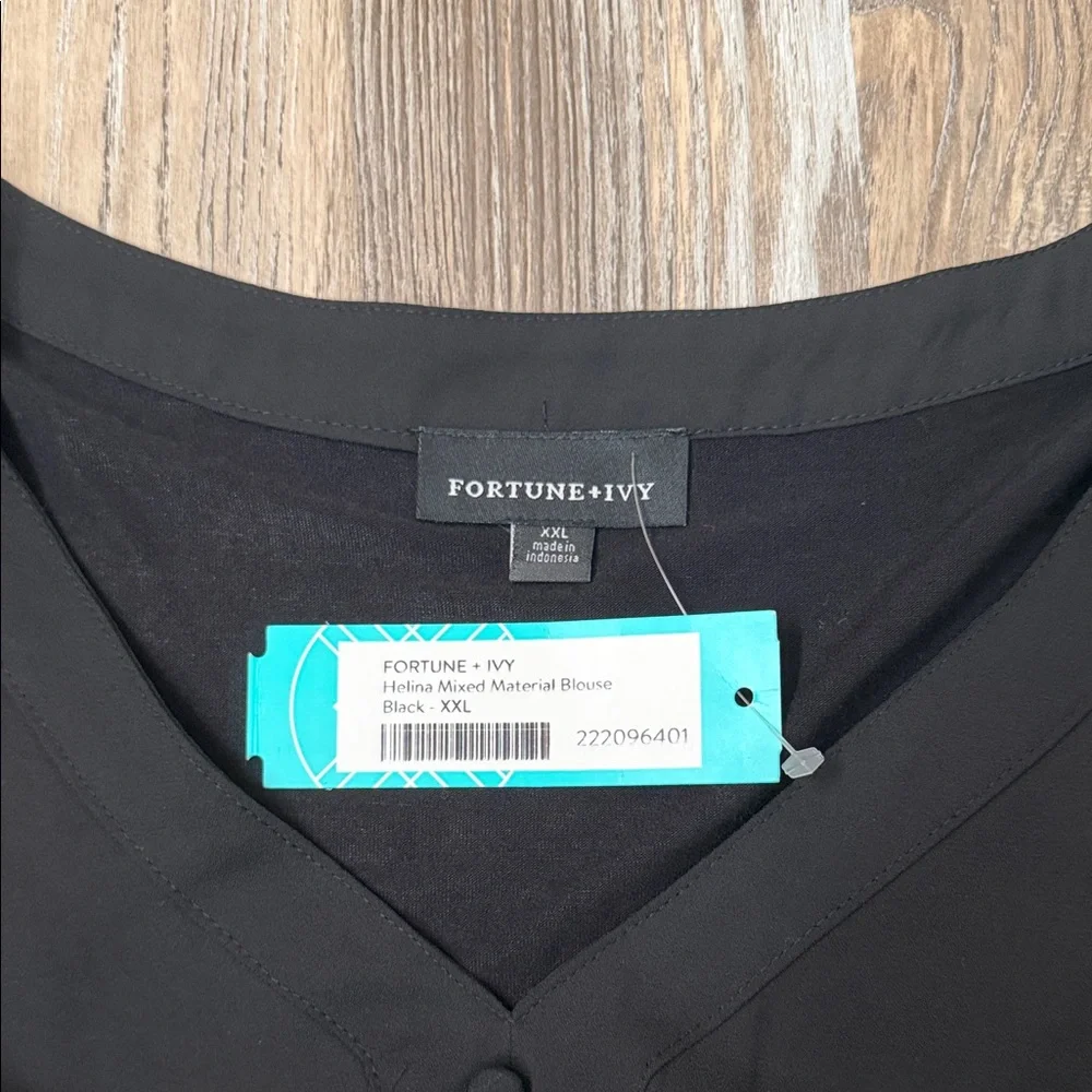 Fortune + Ivy Black Blouse - Picture 2 of 3